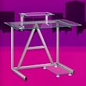 Comet Clear Tempered Glass Computer Desk