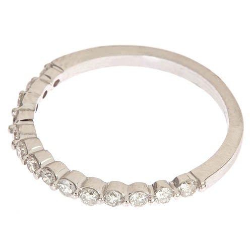 14K White Gold Diamond Wedding Anniversary Band Ring 0.35ct (VS Clarity, F Color)