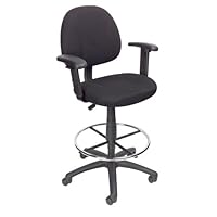 Boss Drafting Stool with Adjustable Arms  and Footring