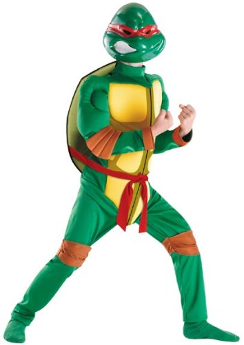  Disguise Costumes Teenage Mutant Ninja Turtles Raphael Classic Muscle Costume, Green/Brown/Red, Medium