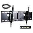 VideoSecu Tilt TV Wall Mount for Most 37"- 70" LCD LED Plasma TV Flat Screen with VESA 200x200 to 700x400mm, Sturdy Steel Wall Plate Free 10ft HDMI Cable and Bubble Level 3KR