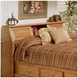 Bebe Furniture 600QHD only / 600KHD only Country Heirloom Pier Bookcase Headboard in Medium Wood Size: King