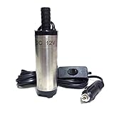 12v 小型 水中ポンプ 12L/min ステンレス ケーブル3m スイッチ式　水槽 海水 灯油 汚水 排水 給水 風呂 (ｼｶﾞｰｿｹｯﾄ)