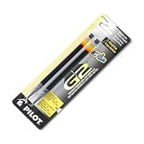 Pilot(R) Rollerball Pen Refills, Fits Dr. Grip Gel, G-2 LTD & Executive Q7 Pens, Extra-Fine Point, 0.5 mm, Black, Pack Of 2