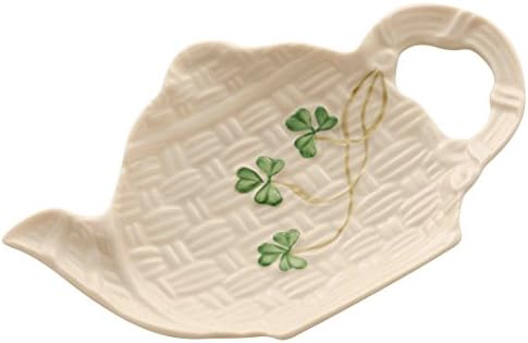 Belleek Group Shamrock Spoon Holder, 5.6-Inch, White