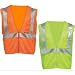 Boston Industrial High Visibility Surveyors Vest with Zipper and Pockets - Lime Green
