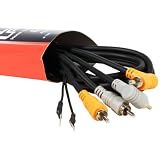 BRAND NEW HOSA CRA-202DJ DUAL RCA TO RCA + GROUND 6 FOOT CABLE
