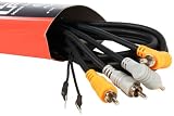 BRAND NEW HOSA CRA-202DJ DUAL RCA TO RCA + GROUND 6 FOOT CABLE