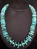 Large Chunky Turquoise Disc Necklace, #532