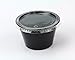 Disposable 4oz Plastic Condiment Cups with Lids, Souffle Portion, Jello Shot Cups, Salad Dressing, Sauce (200, Black)