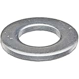 Steel Flat Washer, Zinc Plated Finish, ASME B18.22.1, No. 4 Screw Size, 1/8" ID, 5/16" OD, 0.032" Thick (Pack of 100)