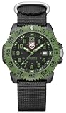 Luminox Men's 3041 Black Nylon Quartz Watch with Green Dial