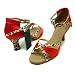 Purple Satin Shoes Fashion M Font Tiger satin (pink/red/Purple)of Ladies Latin dance shoes (EU37/24CM, Tiger+red)