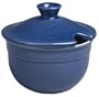 Emile Henry Le Potier Covered Sugar Bowl, Blue