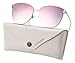 Oversized Mirrored Sunglasses for Women, Cat Eye Sunglasses, Rimless Sunglasses with Sunglasses Case (pink)