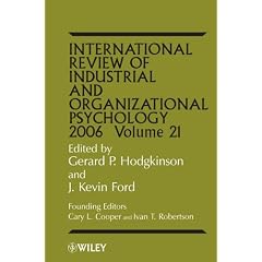 International Review of Industrial and Organizational Psychology, 2006 (Volume 21)