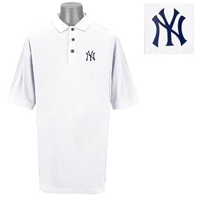 New York Yankees MLB Classic Polo Shirt by Antigua White-X-Large