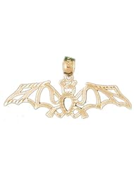 Dazzlers Solid 14 karats Gold Bat Charm Pendant available in three colors from jewelsberry (weights: 1.4 grams only)