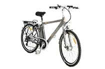 e-Moto 2.0 Velocity 37-Volt Comfort Electric Bicycle (Silver, 26-19-Inch)