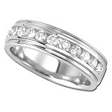 14K White Gold Intriguing Ladies Diamond Wedding Band