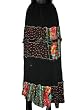 Womens Designer 4 Tier Ethnic Black Skirt 38" Long