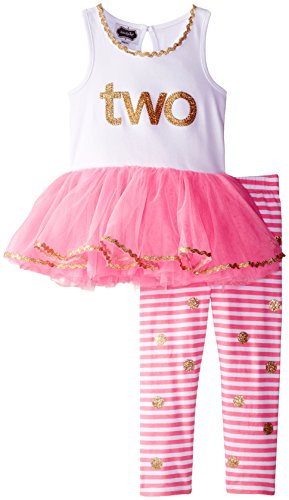 Mud Pie Little Girls' I'm Two Tunic and Legging Set