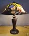 Reverse Hand-painted Tiffany Glass Shades Depict Floral Scenes , Just Waiting to Be L...