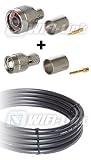 Wifi Low Loss Pre-assembled N male to RP TNC Male 65 ft cable for Linksys