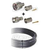 WIFI Low Loss 400 Pre-assembled N male to RP (reverse polarity) TNC male 30 Ft. Cable for Linksys