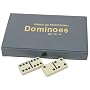DOUBLE 6 Dominoes Grey vinyl case