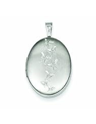 Genuine .925 Sterling Silver Butterflies 19mm Oval Locket 2.7 Grams. 100% Satisfaction Guaranteed.