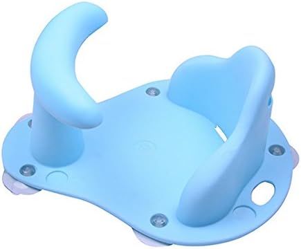 Non-Slip Baby Bath Seat Infant Children Shower Toddler Kids Anti Slip Chair (Blue)