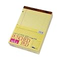 TOPS 75351 Letr-Trim Perf-Top Legal Pad, Letter, Canary, 3-Hole/side, 50 Sheets/pad, Dozen