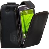 from AIO AIO Black Flip Leather Case Cover For Blackberry Torch 9860 + LCD Screen Protector