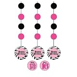 Super Stylish 13th or 16th Birthday Hanging Danglers 3 Per Pack