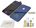 Iphone 4s Colorswap Color Conversion Kit Shiny Blue (Full Retina Display Glass Lcd Screen Assembly, Back Door, Home Button) + 8p Tool Kits + Pentalobe Screw Driver + Speaker Mesh (Full Do It Yourself Kit)