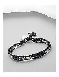 Leather Semi GemStone Beads Bracelet In 97
