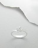 Sterling Silver Cz Heart Promise Wedding Engagement Solitaire Ring - Gems Couture