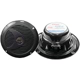 New- PYLE PLMR60B 6.5" DUAL CONE MARINE SPEAKER SYSTEM (BLACK)