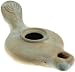 Ancient Synagogue Oil Lamp with Menorah