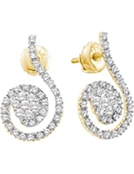 0.52CTW DIAMOND FLOWER EARRINGS