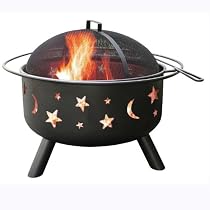 Landmann 28345 Big Sky Stars and Moons Firepit, Black