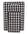 Houndstooth Leather Front Pocket Moneyclip