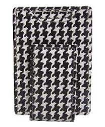 Houndstooth Leather Front Pocket Moneyclip