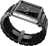 LunaTik Lynk Black - Watch Wrist Strap for iPod Nano 6G *with FREE SCREEN PROTECTOR