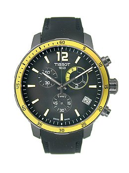 quickster chronograph black dial men's watch t0954491705701