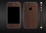 Iphone 4 Mahogany Wood (Wood Series) Full Body Protection By Carboniphone's (Comes with Free Screen Guard and Protective Apple for Ultimate Protection)
