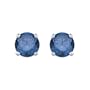 1/2 ct. Blue - I1 Round Brilliant Cut Diamond Earring Studs in 14K White Gold