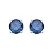 1/2 ct. Blue - I1 Round Brilliant Cut Diamond Earring Studs in 14K White Gold
