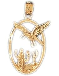 Dazzlers Solid 14k Gold Flying Eagle Charm Pendant Available in three colors from jewelsberry (weights: 2.9 grams only)